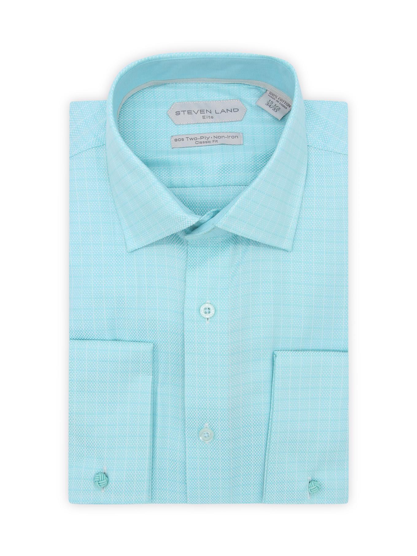 Non Iron Weave Check Dress Shirt ...